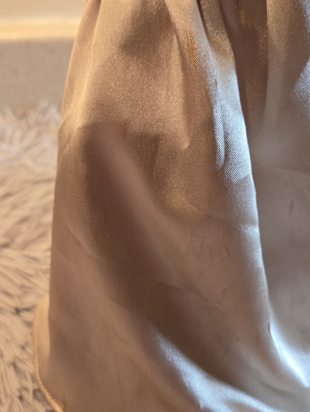 Vintage Look Mannequin Dress Jewelry Stand with Champagne Satin Gown - Picture 7 of 14